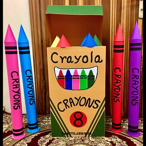 Crayon Trunk Or Treat Ideas, Crayola Crayon Costume, Crayon Costume, Crayon Crafts, Festival 2024, Prop Making, Crayola Crayons, Treat Ideas, Trunk Or Treat