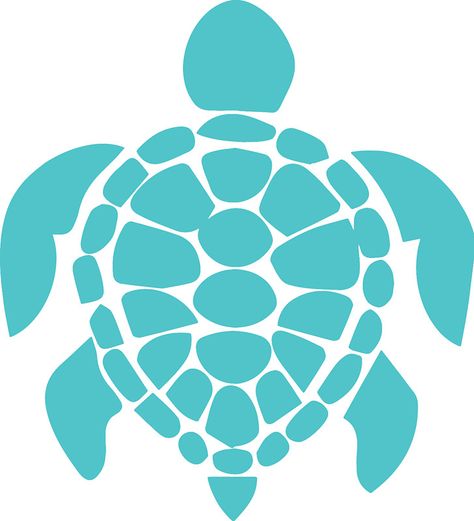 Teal Turtle Animal Stencils, Turtle Quilt, Turtle Print, Drawing Stencils, Stencil Pattern, Sticker Ideas, Stencil Template, Green Sea, Stencil Art