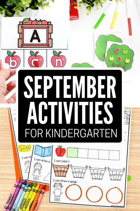 Two apple theme activities Activities For September, French Kindergarten, Kindergarten September, Activity For Kindergarten, September Activities, Miss Kindergarten, Become More Confident, Activities For Kindergarten, Kindergarten Lesson Plans