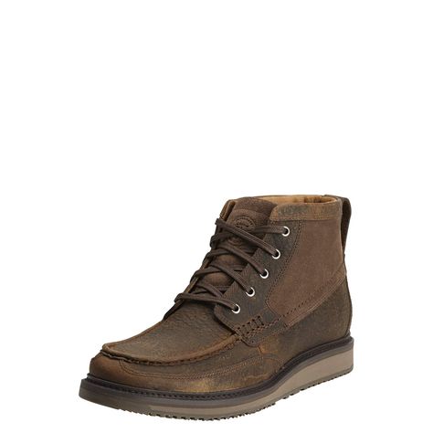 PRICES MAY VARY. Leather and Suede upper Lace -up Layed EVA midsole 4" Upper Moc toe Casual Office Wear, Ariat Boots, Brown Suede Boots, Mens Cowboy, Boots Mens, Comfortable Boots, Western Cowboy Boots, Cool Boots, Casual Boots