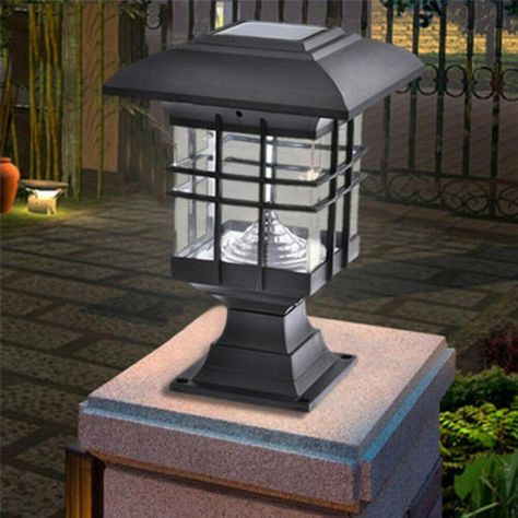 Outdoor Pillars, Solar Led Lights Outdoor, Solar Post Lights, Solar Fence Lights, Solar Power House, Garden Lamp, Outdoor Garden Lighting, Fence Lighting, Led Light Lamp