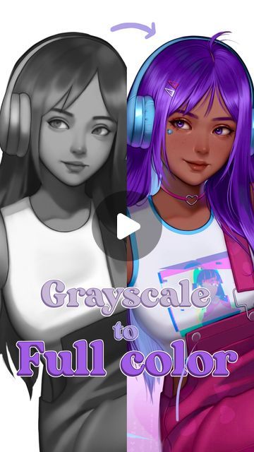 How To Color Grayscale, Greyscale Tutorial, Greyscale Digital Art, Procreate Tutorial, Coloring Tips, My Drawings, Grayscale Coloring, Digital Painting Tutorials, November 11