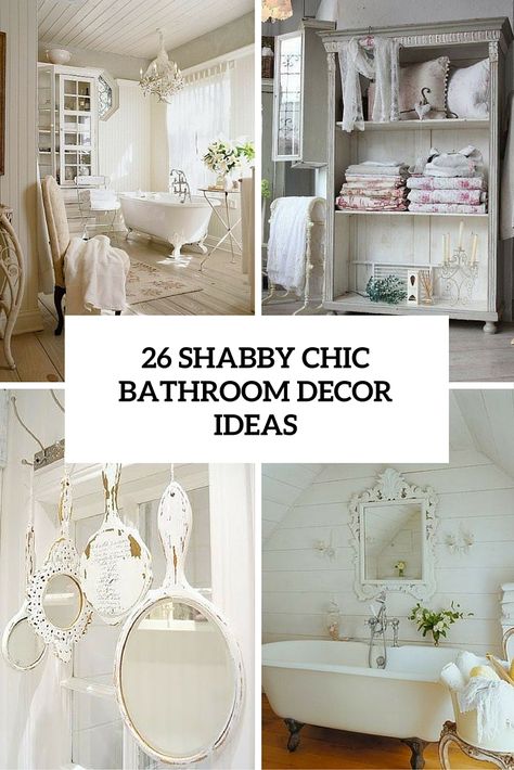 Cottage chic bathroom decor #vintageunscripted Cottage Chic Bathroom, Shabby Chic Bathroom Decor Ideas, Shabby Chic Hallway, Shabby Chic Bathrooms, Shabby Chic Bathroom Accessories, Shabby Chic Furniture Painting, Toilette Design, Chic Bathroom Decor, Chic Bathroom