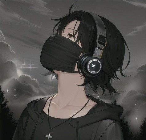 Anime Boy With Headphones, Cartoons Dp, Anime Photo Profile Dark, Aesthetic Wallpaper Iphone, Anime Boy Sketch, Alone Photography, Profile Pictures Instagram, Emotional Photography, Cartoon Character Pictures