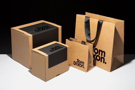 Tom Dixon Luxury Eco-friendly Collection - Progress Packaging Eco Packaging Design, Paper Carrier Bags, Food Box Packaging, Eco Packaging, Candle Packaging, Box Packaging Design, Kraft Boxes, Compostable Packaging, Corrugated Box