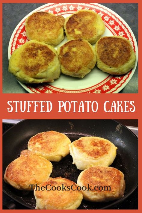 Stuffed potato cakes are much loved in my house! No matter what you mix in, they are always delicious. Potato Cakes Stuffed With Ground Beef, Cheese Stuffed Potato Cakes, Cheesy Beef Stuffed Potato Cakes, Potatoes Cakes, Stuffed Potato Cakes, English Potatoes, Stuffed Mashed Potatoes, Mashed Potato Patties, Lentils Recipes