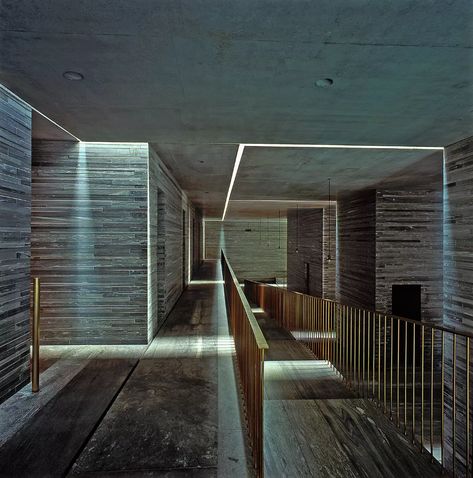 Thermal Baths, Vals, Switzerland by Peter Zumthor Thermal Vals, Therme Vals, In Praise Of Shadows, Scandinavian Architecture, Peter Zumthor, Urbana Champaign, Sacred Architecture, Thermal Bath, Nordic Lights