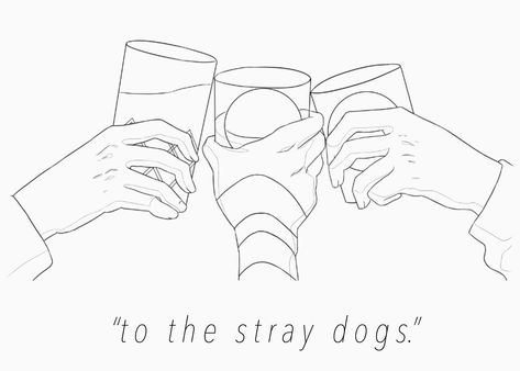 Anime Tattoos Bungou Stray Dogs, Bsd Matching Tattoos, Bungou Stray Dogs Lineart, Osamu Dazai Tattoo Ideas, Bsd Line Art, Bingo Stray Dogs Tattoo, Bungo Stray Dogs Tattoo Small, Bsd Tattoo Designs, Bungo Stray Dog Tattoo