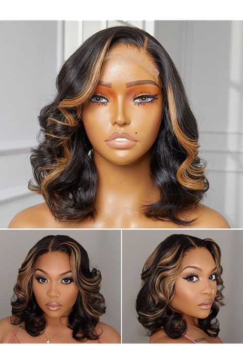 Short Deep Wave, 4c Edges, 5x5 Closure Wig, Hd Lace Wig, Big Curls, Side Hairstyles, Glueless Wigs, Wave Wig, Wig Human Hair