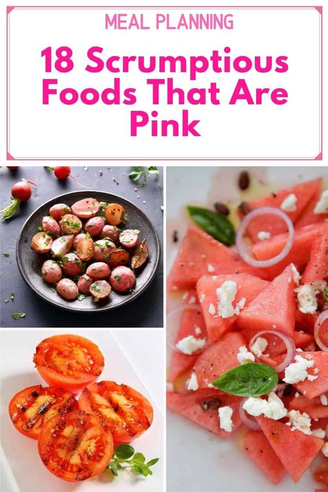 Pink foods. 18 Pink Foods to Serve at a Party So, letâs take a look at some of the most scrumptious foods that you can serve at a pink color-themed party: Pink Finger Food Ideas, Colour Board Party Food, Pink Hors D’oeuvres, Pink Food Party Ideas, Pink Themed Charcuterie Board Ideas, Pink Flamingo Party Food, Pink Colored Appetizers, Pink Food Items For Color Party, Pink Color Food Ideas