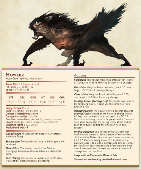 Dnd Demon Stat Block, Dnd Hellhound, Dnd Flying Monsters, Dnd 5e Homebrew Monsters, Dnd Monster Art, Fantasy Monster Concept Art, D&d Monsters, Dnd Homebrew Monsters, Dnd Demons