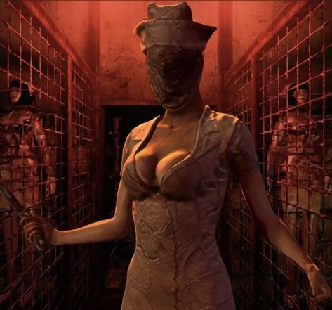 Silent Hill Pfp Nurse, Silent Hill 2 Nurse, Silent Hill Nurse Fanart, Silent Hill Nurse Art, Silent Hill Nurse Pfp, Pyramid Head Pfp, Nurse Silent Hill, Ps2 Aesthetic, Silent Hill Pfp