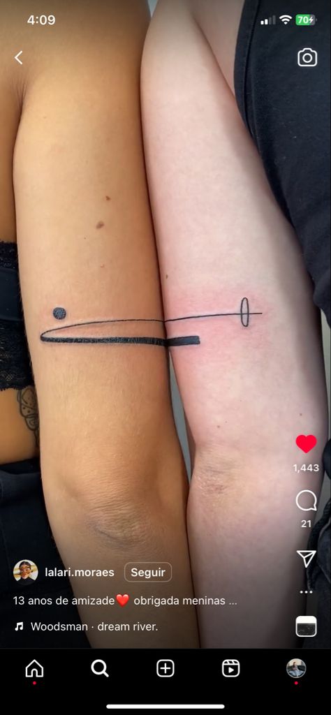 Abstract Matching Tattoos, Matching Geometric Tattoos, Tattoo Duo, Small Quote Tattoos, Quote Tattoos, Daughter Tattoos, Mother Daughter Tattoos, Line Art Tattoos, Tattoos For Daughters