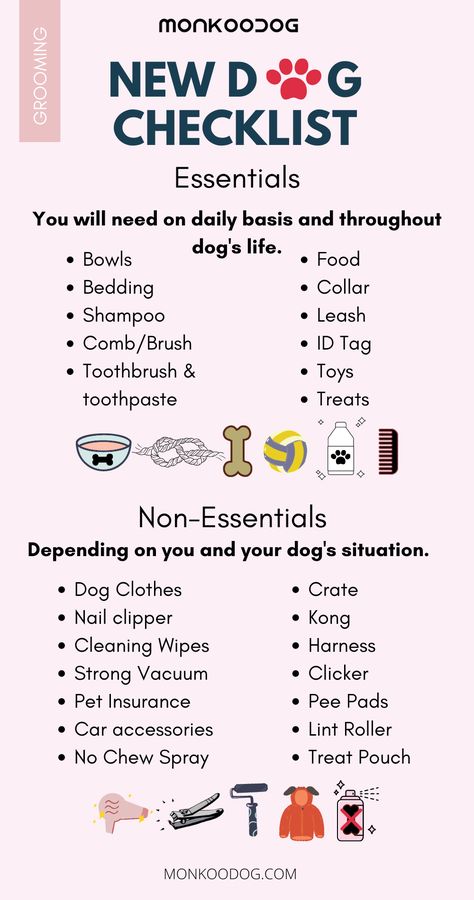 Preparation for the incoming guest is the first priority. A baby just cannot live anywhere or feed on anything. A puppy is exactly the same. Everything needs to be prepared to make the puppy feel comfortable, warm, and secured.  Here is the guide and checklist you will need to follow.   #dogchecklist #newdogchecklist #newpetparents #doginfographic #infographics #dogassests #monkoodog Dog Checklist, Puppy Schedule, Puppy List, Puppy Training Schedule, New Puppy Checklist, Puppy Checklist, Puppy Time, Puppy Mom, Puppies Tips