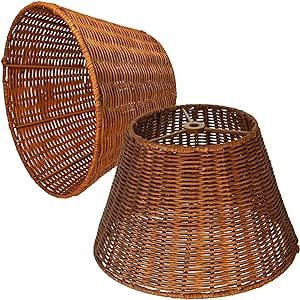 Medium Shade-Lamp Shades Set of 2,DIY Natural Barrel/bell rattan boho Hand Crafted Lamp Cover for Table Lamps, Floor Lamp, Bedside Lamp, Spider Fitter Lamp Shades Rattan, Diy Rattan Lampshade, Lamp With Rattan Shade, Rattan Buffet, Wicker Lamp Shade, Buffet Lamp, Shade Lamp, Rattan Shades, Rattan Lamp