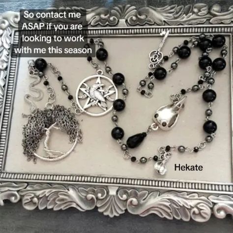 Deity prayer beads I make Pagan jewelry and prayer beads, everything is one of a kind and while I do take commissions, they will be very limited this season so reach out asap to chat. Pagan Prayer Beads, Pagan Prayer, Pagan Jewelry, Prayer Beads, Beads, Quick Saves