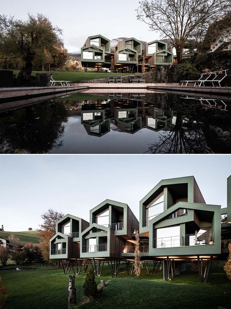 Cluster Architecture Plan, Housing Cluster Plan, Clustered Form Architecture, Clustered Architecture, Cluster Housing Concept, Cluster Architecture, Stilt House Design, Cluster Housing, Elevated House Design