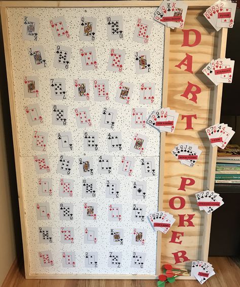 Dart Poker, Poker Darts, Fundraiser Games, Fundraising Games, James Bond Theme, Poker Hands, James Bond, Dart, Party Games