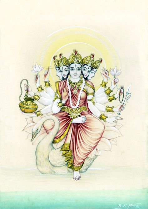 Goddess Gayatri Site: GitaPress.org (via Twitter: Gita Press, Gorakhpur, India) Gayatri Devi Images, Gayatri Devi Goddesses, Gayatri Mata Images, Gangamma Devi Images, Gayathri Devi Goddesses, Goddess Gayatri Images, Goddess Gayatri, Hindu Cosmos, Gayatri Devi