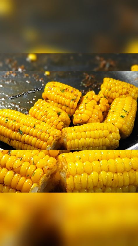 Garlic Butter Corn on the cob Oven Corn On The Cob, Sweetcorn Recipes, Sweet Corn On The Cob, Cooking Sweet Corn, Easy Garlic Butter, Sweet Corn Recipes, Boiled Corn, Buttered Corn, Baked Corn