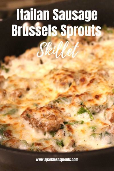 Italian Sausage Recipes, One Skillet Meals, Sprout Recipes, Keto Cooking, Keto Recipes Dinner, Diet Vegetarian, Skillet Meals, Low Carb Dinner, Low Carb Keto Recipes