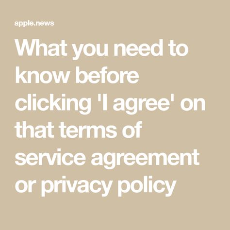 What you need to know before clicking 'I agree' on that terms of service agreement or privacy policy Data Privacy Day, Service Agreement, Data Privacy, Usa Today, Terms Of Service, Privacy Policy, Need To Know