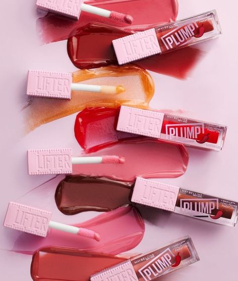 Maybelline Lip Gloss, Plumper Lips, Maybelline Cosmetics, Maybelline Lip, Skin Care Salon, Lip Gloss Collection, Maybelline Makeup, Dermatological Skin Care, Chilli Pepper