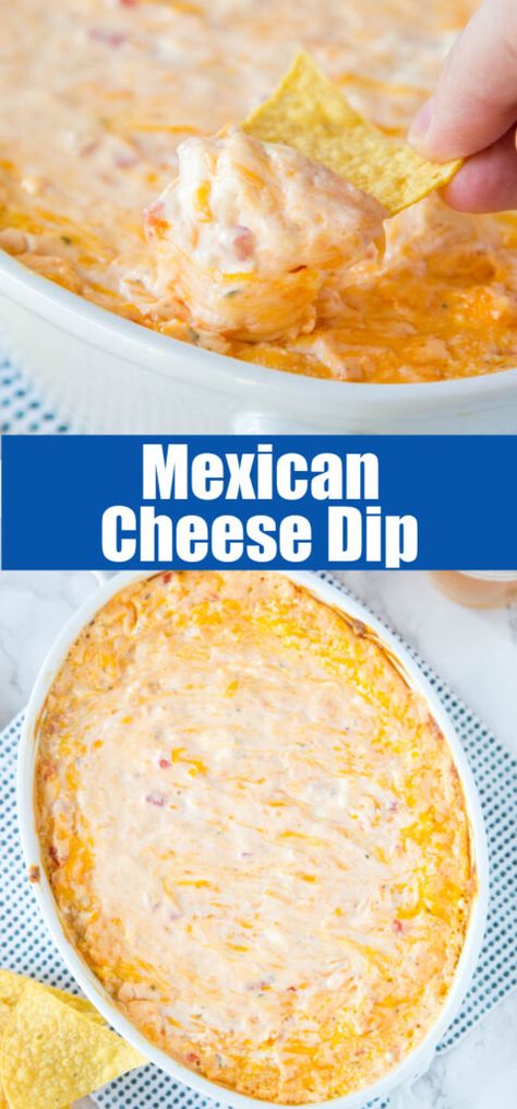 Baked Cheese Dip, Mexican Cheese Dip, Cheese Dip Mexican, Mexican Appetizers, Cheese Dip Recipes, Cream Cheese Dips, Dip Recipes Easy, Mexican Cheese, Cheese Dip