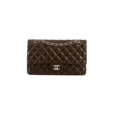 Pre-owned Chanel Classic Medium Double Flap Bag ($2,950) ❤ liked on Polyvore featuring bags, handbags, pre owned handbags, brown purse, quilted leather handbags, preowned bags y chanel bags Chanel Brown Bag, Brown Chanel Bag, Brown Chanel, Chanel Classic Medium, Brown Purse, Brown Bag, Brown Purses, Berets, Brown Bags