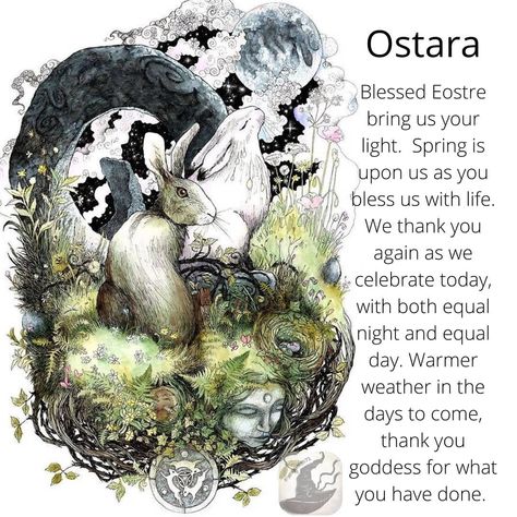 Blessed Ostara, Celtic Goddess, Crystal Moon, Spring Equinox, Young Animal, First Day Of Spring, First Day, Halloween Wreath, Folk Art