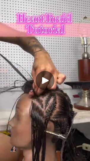 1K views · 13 reactions | Heart shape cornrow tutorial 
 #viralvideofb #trendingreels #trendingreelsvideo #bohoknotlessbraids #hairextensions #hairdiy #boxbraids #naturalhair #hairstyle #twist video credit @ Hair tutorials | Listen up 2 | Listen up 2 · Original audio Heart Shape Braids, Heart Braid Tutorial, Cornrow Tutorial, Hairstyle Twist, Heart Braid, Braid Tutorial, Cornrow, Video Credits, Hair Tutorials