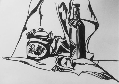 Sketches Simple, Sketch Markers, Marker Drawing, Still Life Art, Marker Art, Life Art, Be Still, Drawing Sketches, Art Work