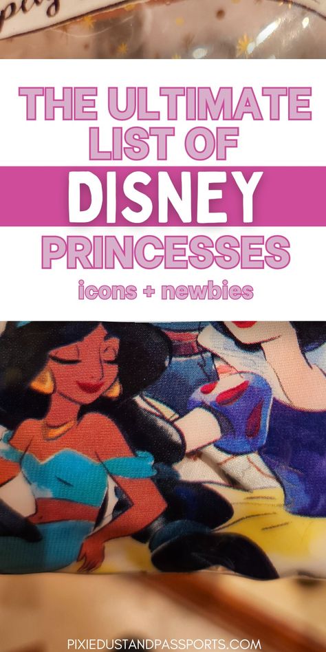 Have you been searching for a Disney Princesses list? This list of Disney Princesses covers every (official!) one. Disney movie list Princesses, all Disney Princesses movie list, list of Princesses Disney. Disney Princesses List, List Of Disney Princesses, Disney Princess Movies List, Princess Movies List, Disney Party Foods, Disney Party Diy, Princess Names, Disney Princess List, Disney Princess Names