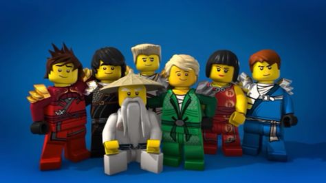 The Ninja Team. Ninjago Characters, Ninjago Party, Funny Spongebob Memes, Lego Ninjago Movie, Lego Movie, Horror Music, Luke Skywalker, Lego Minifigures, Lego Ninjago