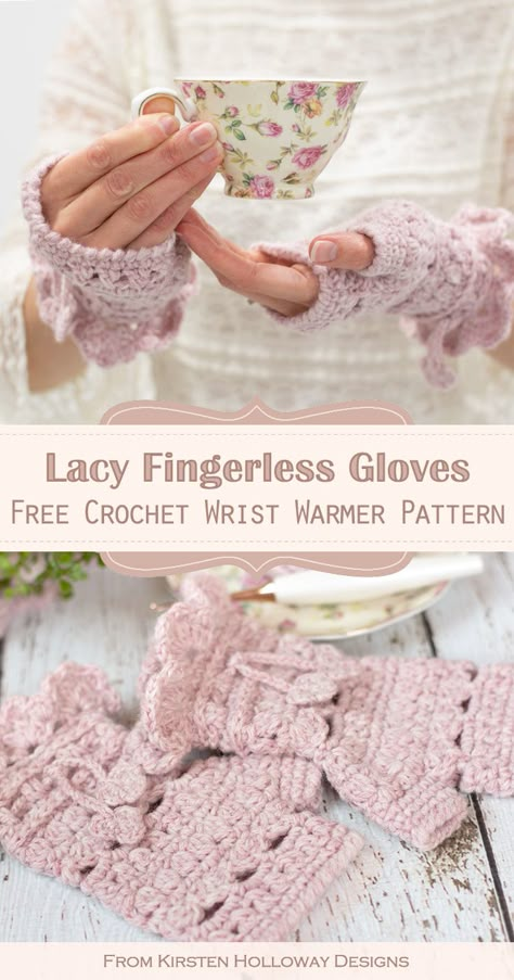 Crochet Fingerless Gloves Free Pattern, Crochet Hand Warmers, Crochet Wrist Warmers, Beau Crochet, Fingerless Gloves Crochet Pattern, Crochet Pattern Instructions, Glove Pattern, Crochet Gloves Pattern, Confection Au Crochet