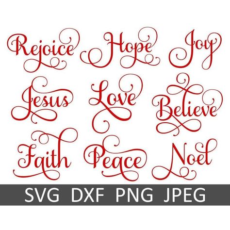 Joy Svg, Brother Scanncut2, Love Joy Peace, Fancy Words, Cnc Projects, Programing Software, China Painting, Church Ideas, Christmas Lettering