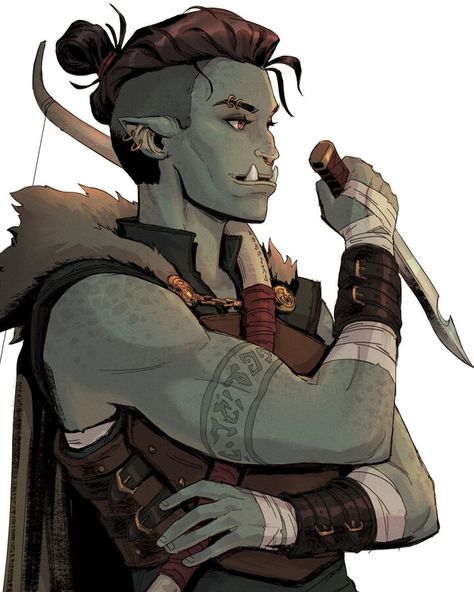 Female Half Orc, Dnd Orc, Female Orc, Half Orc, Characters Inspiration, Male Character, Dungeons And Dragons Characters, Dnd Art, Arte Fantasy