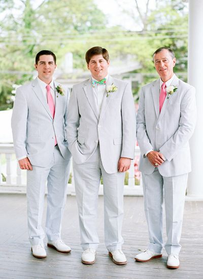 seersucker groomsmen | Faith Teasley Seersucker Suit Men Wedding, Seersucker Groomsmen, Seersucker Wedding, Seersucker Suit Wedding, Seer Sucker, Southern Summer, Seersucker Suit, Preppy Men, Wedding Apparel