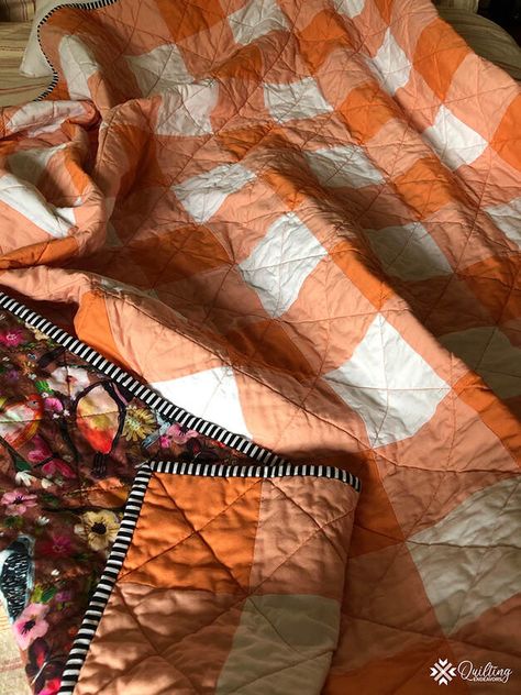 Burnt Orange Quilt, Gingham Quilts, Fall Gingham, Gingham Patchwork, Pumpkin Quilt, Gingham Quilt, Fall Or Autumn, Fall Quilt, Patchwork Inspiration