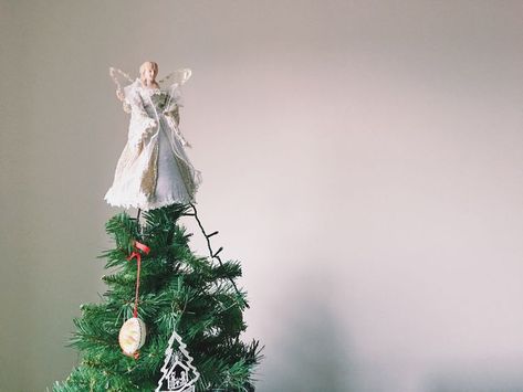 The History Behind the Christmas Tree Angel Topper Angel Topper, Christmas History, Christmas Tree Angel, Tree Angel, Angel Christmas Tree Topper, Angel Tree Topper, Fairy Tree, Black Christmas Trees, Star Of Bethlehem