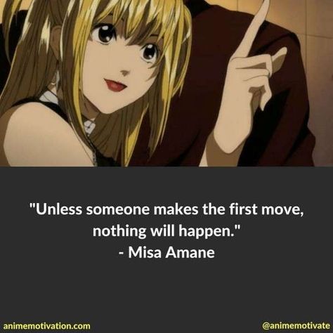 Misa Amane Quotes, Oreki Quotes, Deathnote Quotes, Savage Anime, Anime Sayings, Anime Motivation, Provoking Quotes, Naruto Quotes, Iconic Lines