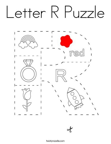 Letter R Puzzle Coloring Page - Twisty Noodle Letter R Projects For Preschool, Preschool Letter R Activities, Letter R Crafts For Toddlers, Letter R Preschool Activities, R Is For, Letter R Activities For Kindergarten, Letter R Worksheets Preschool, R Activities For Preschool, Letter R Activity