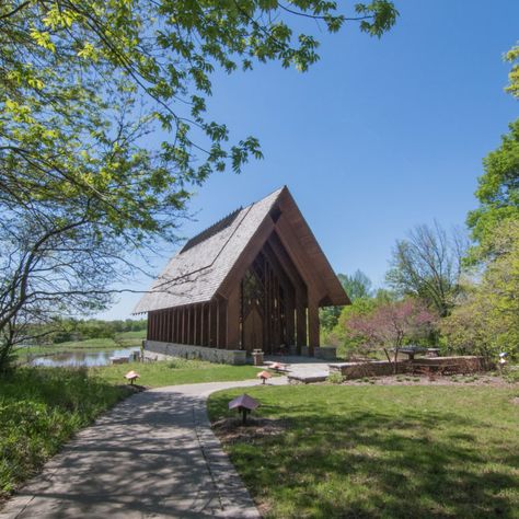 Marjorie Powell Allen Chapel Powell Gardens Chapel, Kansas City Library, Powell Gardens, School Designs, Prairie School, Weddings Receptions, Outdoor Education, Places To Get Married, Event Services