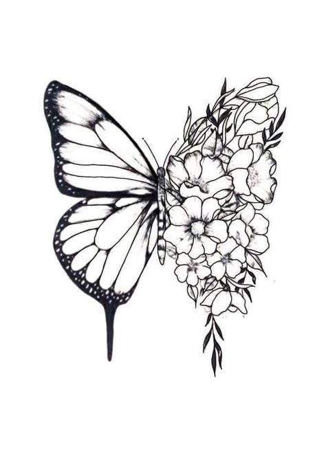 Tattoo Ideas, Black And White, Tattoos, Flowers, White, Black