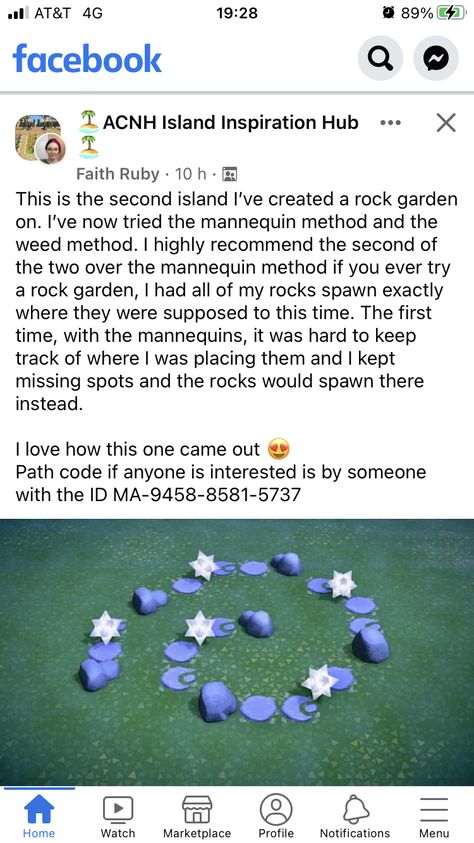 Acnh Circle Rock Garden, Animal Crossing Stone Garden, Acnh Rock Design Code, Acnh Spiral Pond, Acnh Rock Code, Acnh Inclines Idea, Acnh Rock Garden Design, Acnh Rock Garden, Animal Crossing Rock Garden