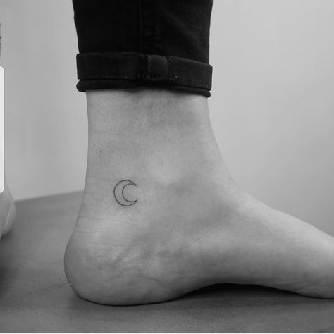 Infinity Tattoo Ankle, Fish Ankle Tattoo, Moon Tattoo Ankle, Moon Ankle Tattoo, Tattoo Ankle, Ankle Tattoo, Tattoo Inspo, Moon Tattoo, Jesus Fish