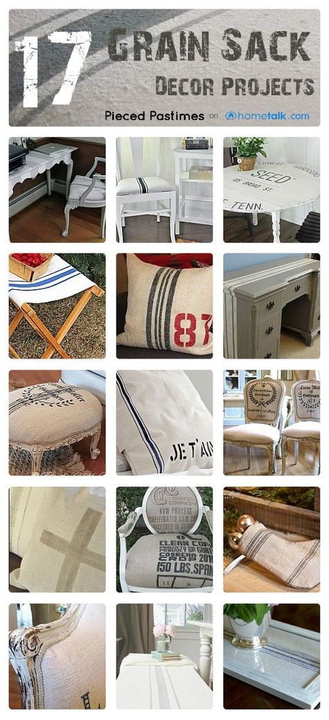 17+ Grain Sack Decor Projects, from Hometalk, featured on Funky Junk Interiors Vintage Farmhouse Bathroom, House Design Ideas, Funky Junk Interiors, Living Vintage, Funky Home Decor, Bathroom Design Decor, Grain Sack, Funky Junk, Drop Cloth