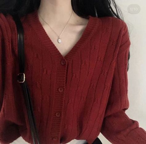 Hi My Friends If you feel boring so visit my website for entertaining Burgandy Outfits Aesthetic, Winter Clothes Aesthetic, Red Korean, Valentines Sweater, Red Core, Modest Dresses Casual, Winter Outfit Inspiration, Clothes Aesthetic, Causual Outfits