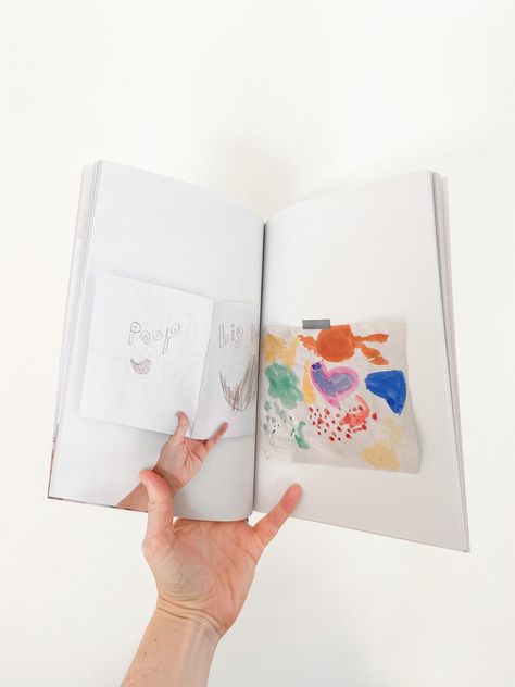 I wanted to share an update about putting the kid’s artwork in a book. I shared about it in 2 ... Kids Artwork Book, Baby Books Diy, Art Books For Kids, Kid Art, Crafty Moms, Kids Artwork, Kid Room, Diy Book, The Kid