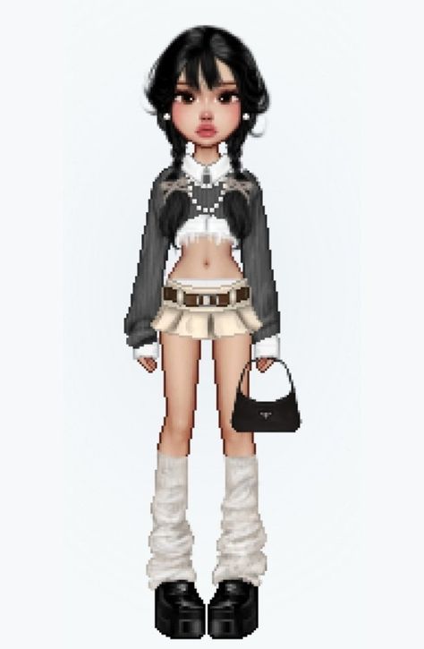 Outfit Inspo Aesthetic Soft, Acubi Everskies, Miu Miu Inspired Outfit, Old Money Roblox Outfits, Miu Miu Outfit Aesthetic, Miu Miu Aesthetic, Old Money Classy, Style Classe, Black Avatar